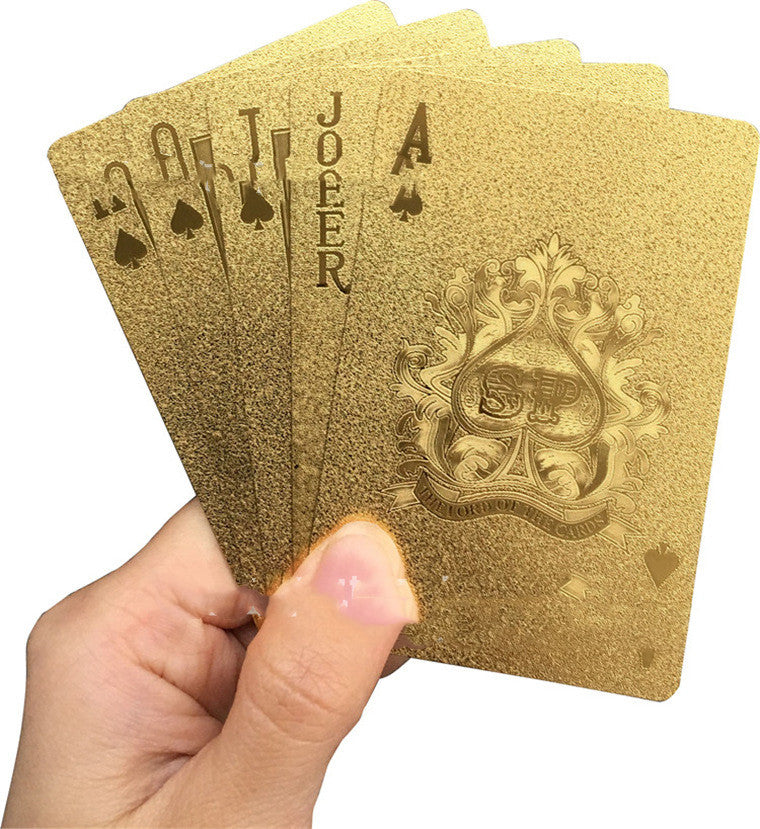 $19.99 | Gold Playing Cards Waterproof | InTown Shopping