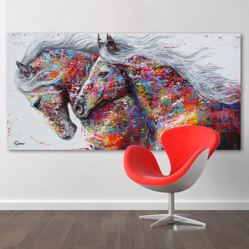 Pentium horse oil painting