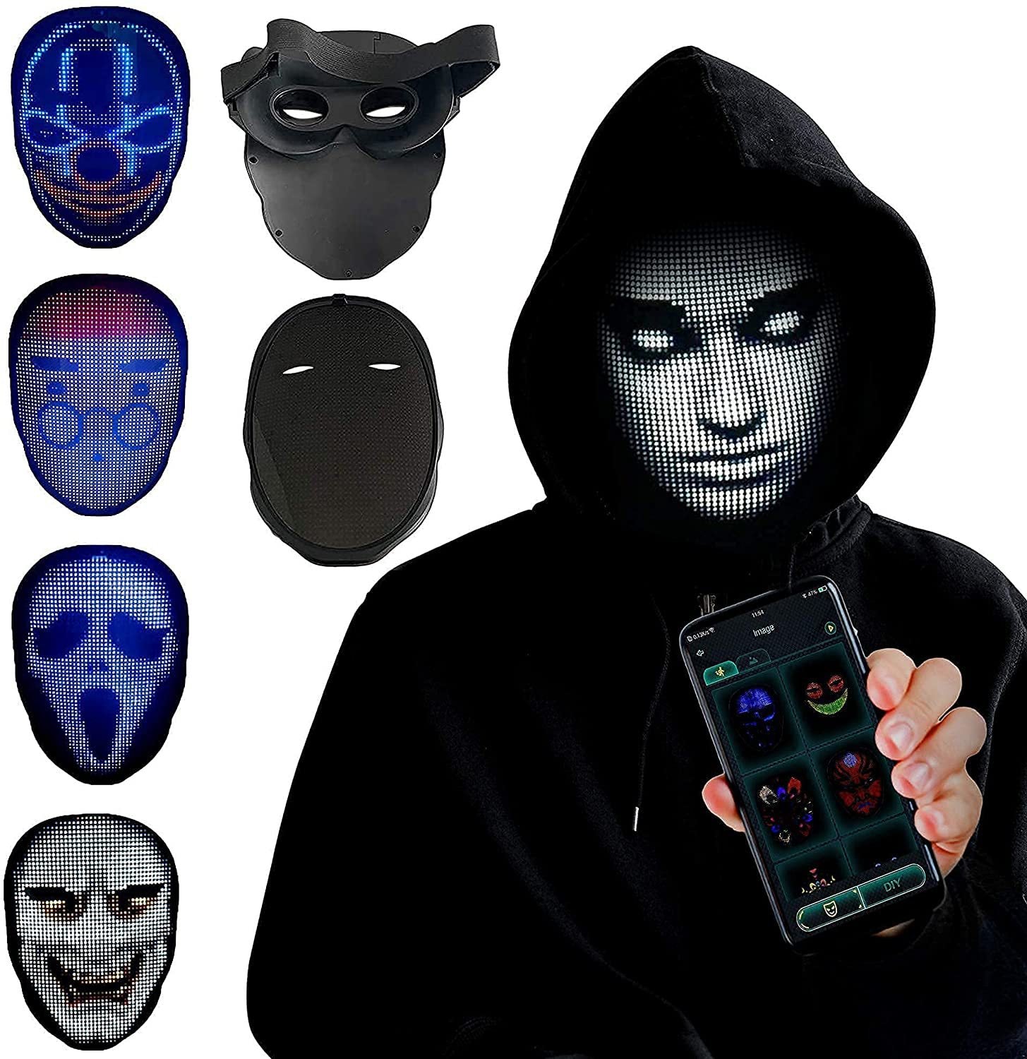 $119.99 | Full LED Face Mask for Halloween | InTown Shopping