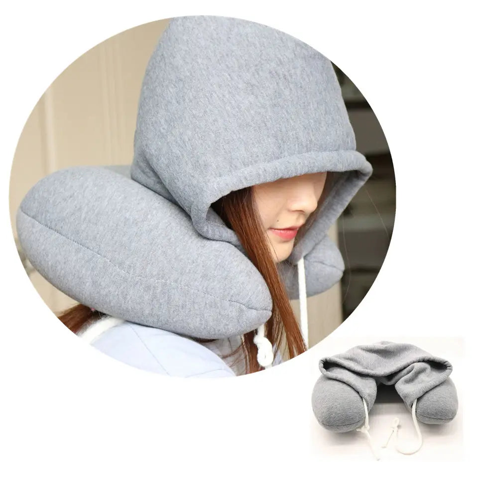 $44.99 | Hooded Travel Neck Pillow | InTown Shopping