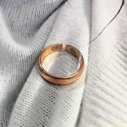 Personalized Electroplated Rose Gold Men's Magnetic Open Magnet Ring