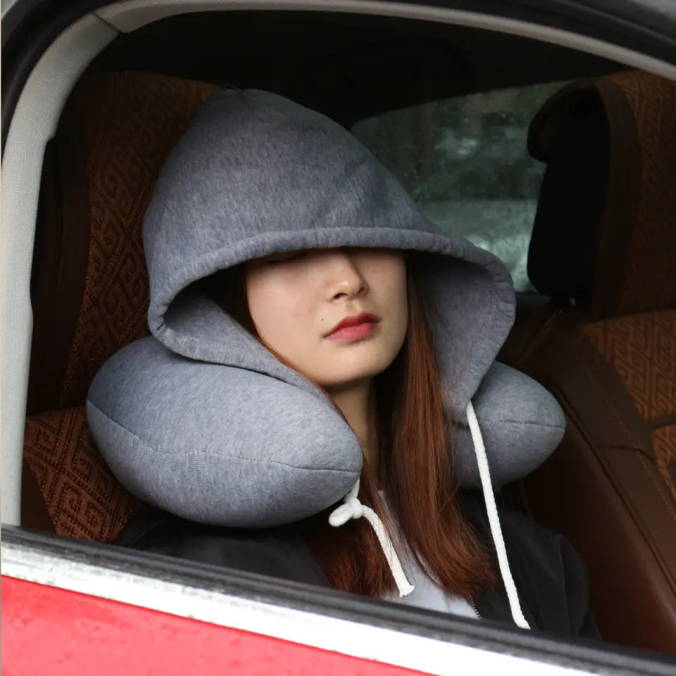 $44.99 | Hooded Travel Neck Pillow | InTown Shopping