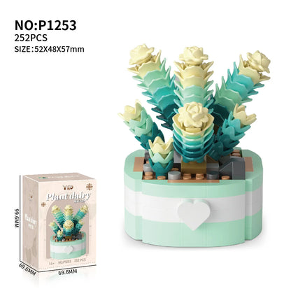 $49.99 | Everlasting Succulents Flower Building Blocks | InTown Shopping