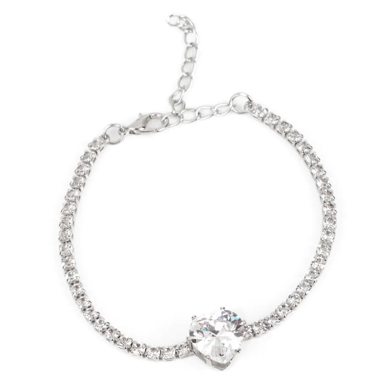 Women's Fashion Heart-shaped Zircon Bracelet