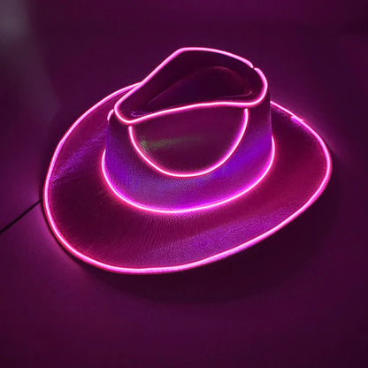 Glowing Neon Cowboy Hat