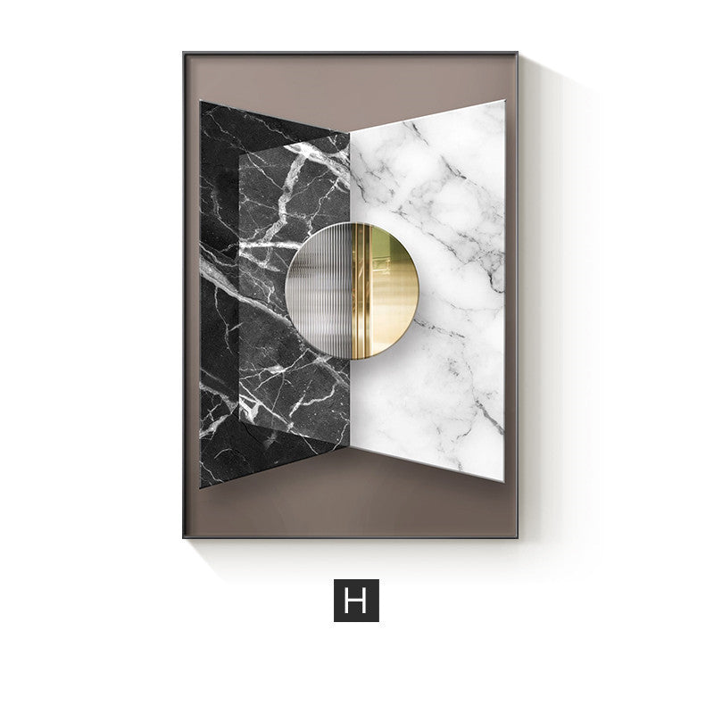 Abstract Geometric Canvas Painting