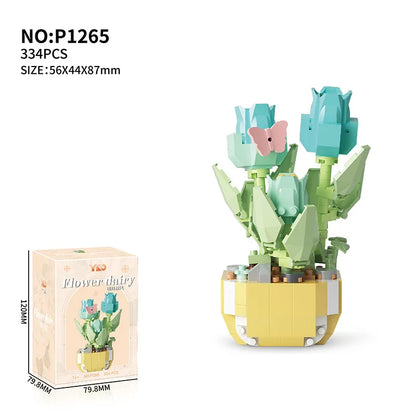 $49.99 | Everlasting Succulents Flower Building Blocks | InTown Shopping