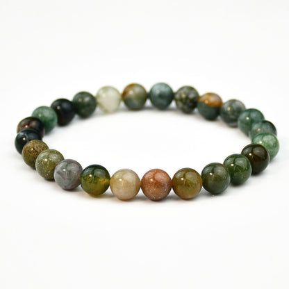 New Chinese Bracelet 8mm Round Beads Natural Stone Bracelet Agate Bead Crystal Tourmaline