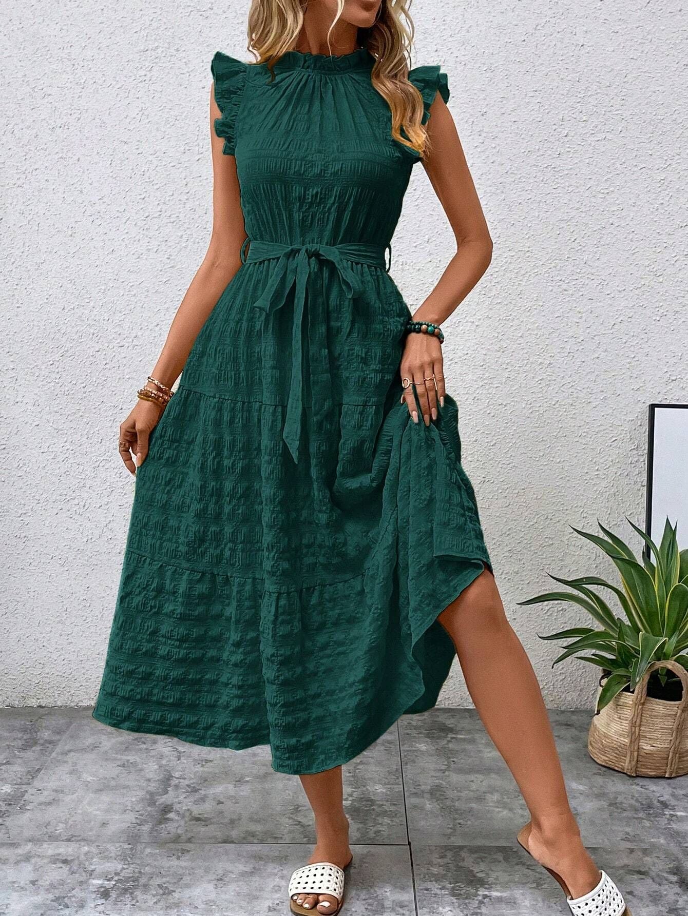 Women's Fashionable Stringy Selvedge Lace-up Dress | $34.99 | InTown Shopping