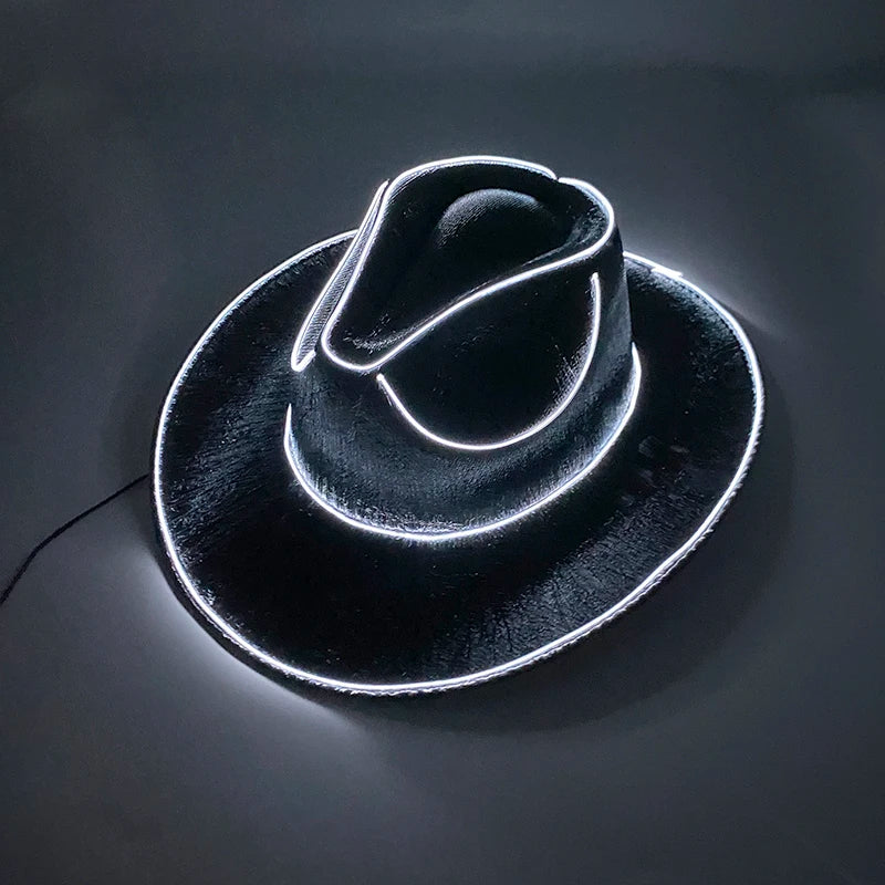 Glowing Neon Cowboy Hat