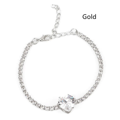 Women's Fashion Heart-shaped Zircon Bracelet