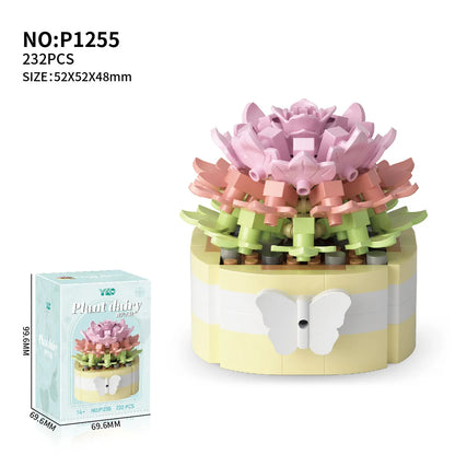 $49.99 | Everlasting Succulents Flower Building Blocks | InTown Shopping