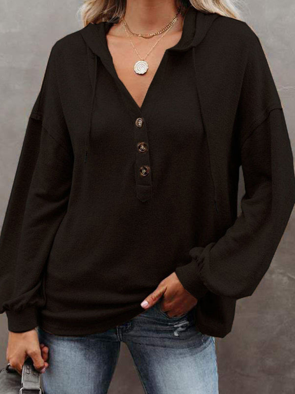 Women's Cardigan Hoodie Casual Loose Solid Color Sweatshirt | $29.14 | InTown Shopping