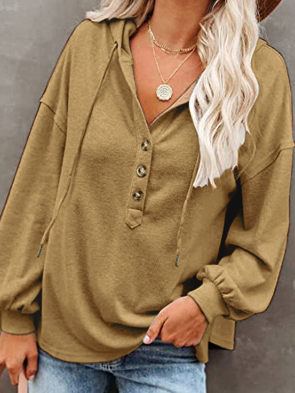 Women's Cardigan Hoodie Casual Loose Solid Color Sweatshirt | $29.14 | InTown Shopping