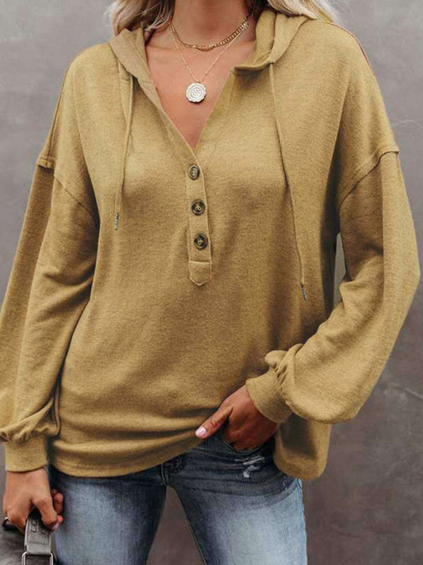 Women's Cardigan Hoodie Casual Loose Solid Color Sweatshirt | $29.14 | InTown Shopping