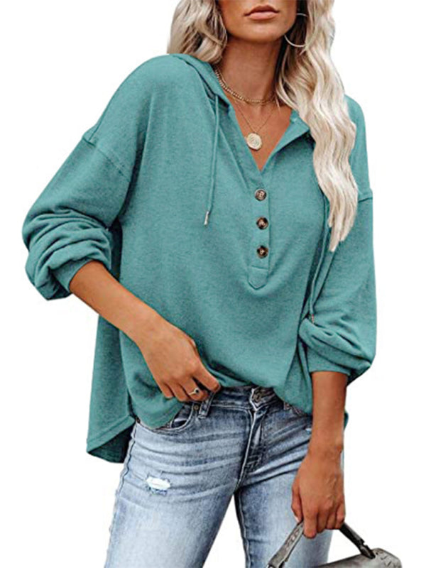 Women's Cardigan Hoodie Casual Loose Solid Color Sweatshirt | $29.14 | InTown Shopping