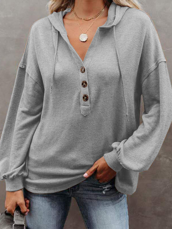 Women's Cardigan Hoodie Casual Loose Solid Color Sweatshirt | $29.14 | InTown Shopping