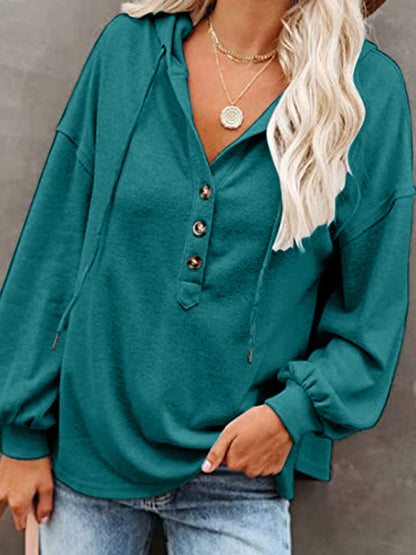 Women's Cardigan Hoodie Casual Loose Solid Color Sweatshirt | $29.14 | InTown Shopping