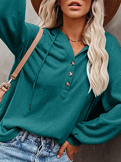 Women's Cardigan Hoodie Casual Loose Solid Color Sweatshirt | $29.14 | InTown Shopping