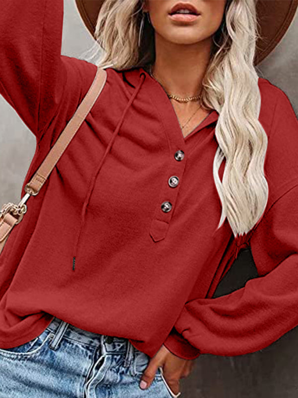 Women's Cardigan Hoodie Casual Loose Solid Color Sweatshirt | $29.14 | InTown Shopping