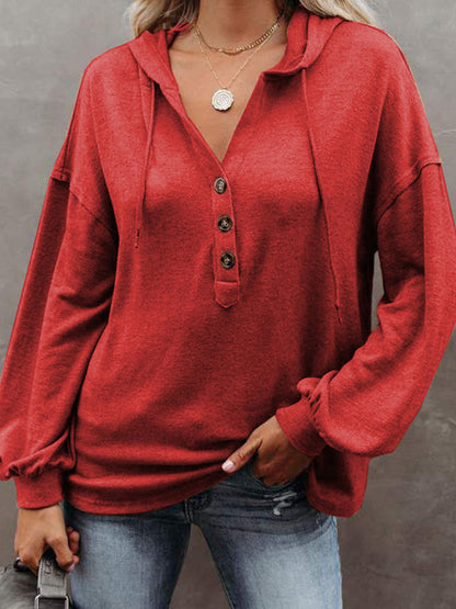 Women's Cardigan Hoodie Casual Loose Solid Color Sweatshirt | $29.14 | InTown Shopping