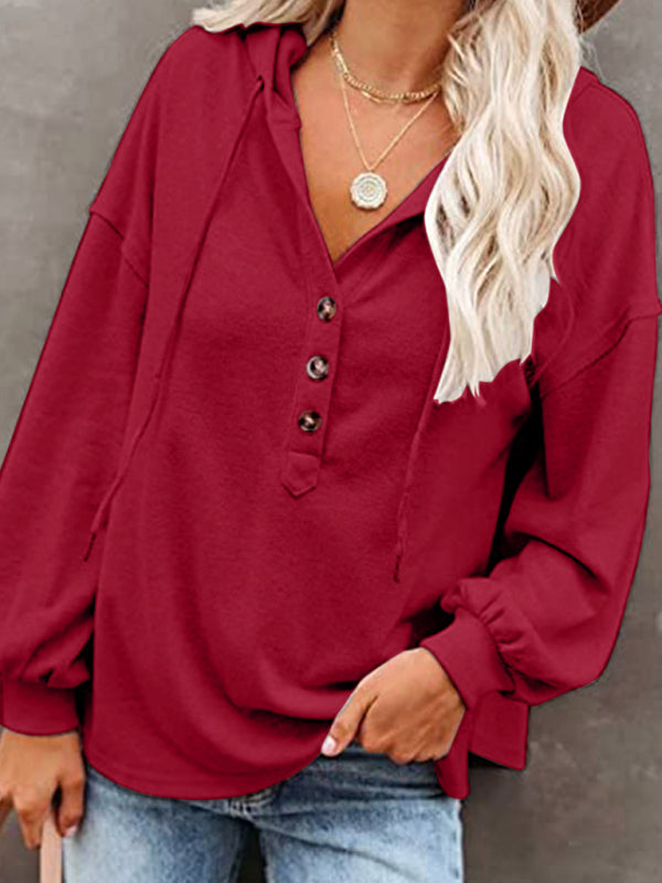 Women's Cardigan Hoodie Casual Loose Solid Color Sweatshirt | $29.14 | InTown Shopping