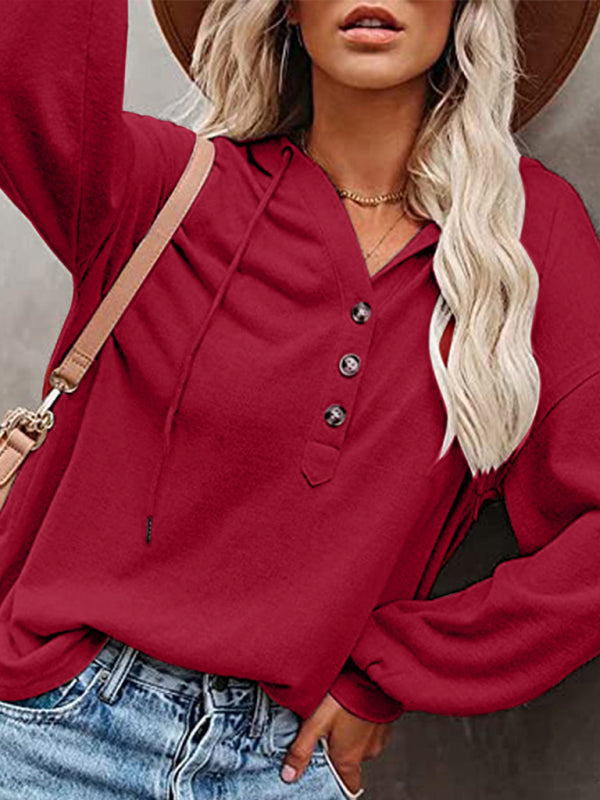 Women's Cardigan Hoodie Casual Loose Solid Color Sweatshirt | $29.14 | InTown Shopping