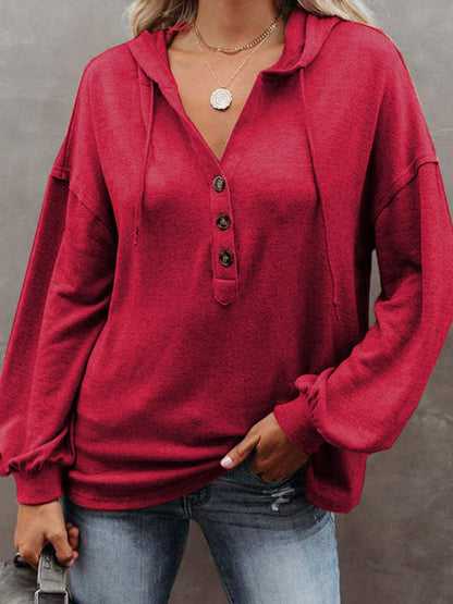 Women's Cardigan Hoodie Casual Loose Solid Color Sweatshirt | $29.14 | InTown Shopping