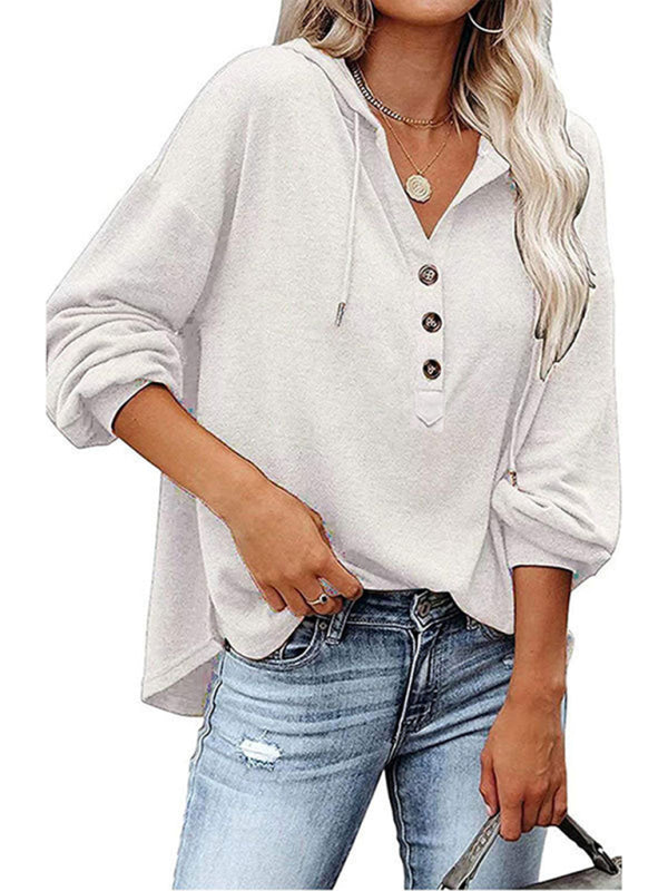 Women's Cardigan Hoodie Casual Loose Solid Color Sweatshirt | $29.14 | InTown Shopping