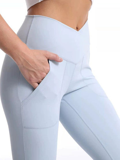 Slit Micro High Waist Elastic Hip Lifting Abdomen Dance Casual Sports Trousers | $39.99 | InTown Shopping