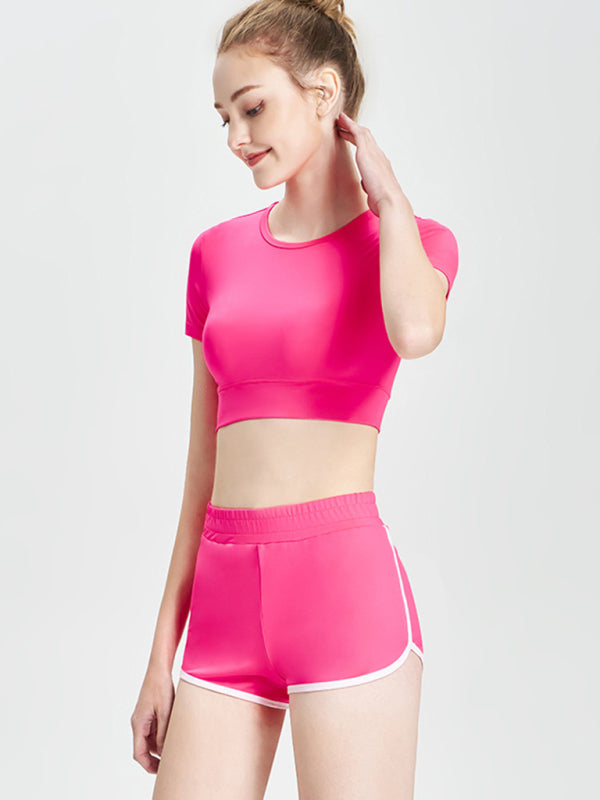 New short T-shirt sports casual shorts two-piece running fitness suit | $43.70 | InTown Shopping